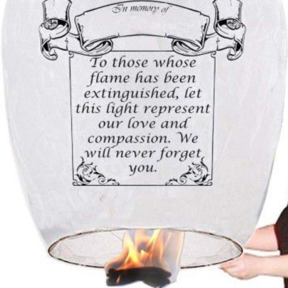 Eco Friendly Rememberance Flying Lantern